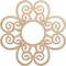 Ekena Millwork Cohen Wood Fretwork Pierced Ceiling Medallion, Alder, 40"OD x 13 5/8"ID x 3/8"T CMWP40X40X0375COAL - alternate 1